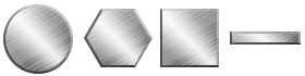 Profil Runde Hexagonal Flach Quadratisch